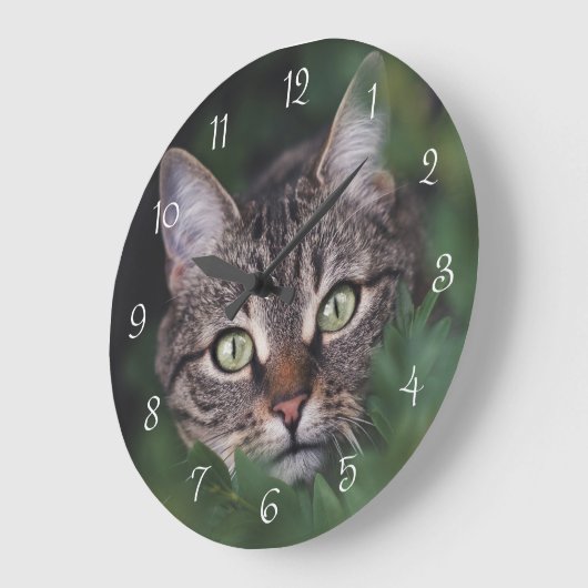 Creëer Uw Eigen Kat Foto Ronde Wandklok (Hoek)