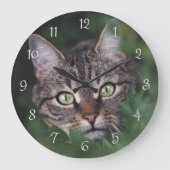 Creëer Uw Eigen Kat Foto Ronde Wandklok (Voorkant)