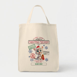 Creëer uw eigen Kat kerstcadeau zak Tote Bag