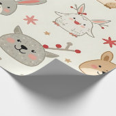Creëer uw eigen Kawaii kerstdieren Cadeaupapier (Hoek)