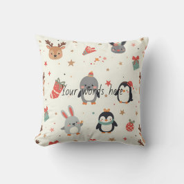 Creëer uw eigen Kawaii kerstdieren Kussen