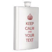 Creëer uw eigen "KEEP CALM"-kolf! (donkerrood) Flacon (Rechts)