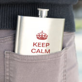Creëer uw eigen "KEEP CALM"-kolf! (donkerrood) Flacon (Voorbeeld)