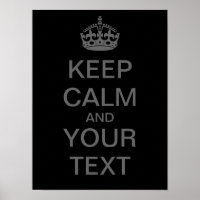 Creëer Uw eigen "Keep Calm"-Poster (med grijs)