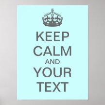 Creëer Uw eigen "Keep Calm"-Poster (med grijs)