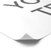 Creëer Uw eigen "Keep Calm"-Poster (med grijs) Poster (Hoek)