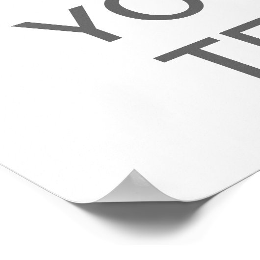 Creëer Uw eigen "Keep Calm"-Poster (med grijs) Poster (Hoek)