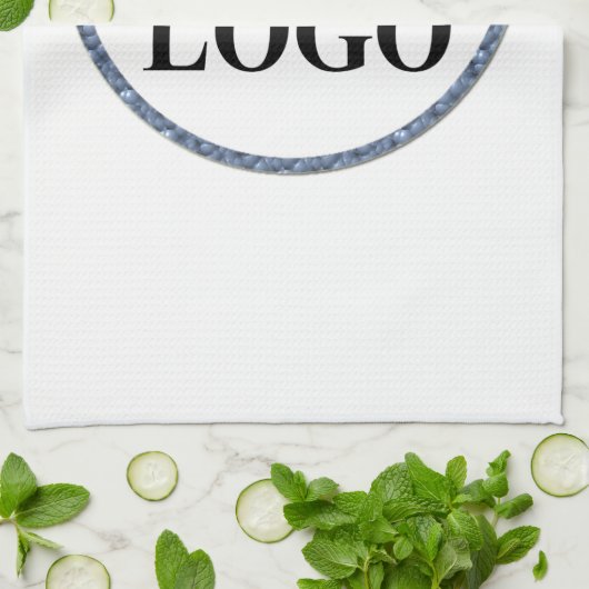 Creëer Uw eigen Keepsake Boerderij Zwart Wit Theedoek (Gevouwen)