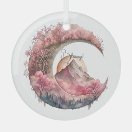 Creëer Uw eigen Kersenbloesemmaanlandschap Glas Ornament