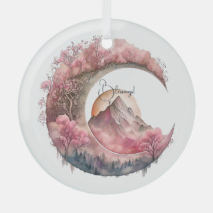 Creëer Uw eigen Kersenbloesemmaanlandschap Glas Ornament