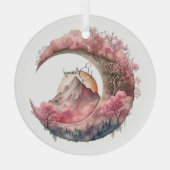 Creëer Uw eigen Kersenbloesemmaanlandschap Glas Ornament (Achterkant)