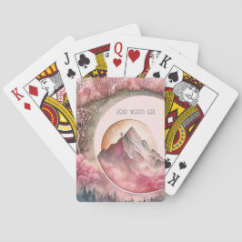 Creëer Uw eigen Kersenbloesemmaanlandschap Pokerkaarten