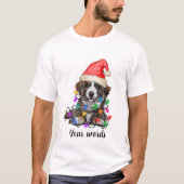 Creëer Uw eigen kerst Amerikaanse herdershond T-shirt (Voorkant)