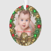 Creëer uw eigen kerst Baby foto Ornament (voorkant)