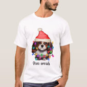 Creëer Uw eigen kerst Cocker Spaniel Dog T-shirt (Voorkant)