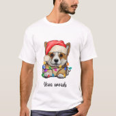 Creëer Uw eigen kerst Corgi Dog T-shirt (Voorkant)