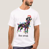 Creëer Uw eigen kerst Dalmatische Hond T-shirt (Voorkant)