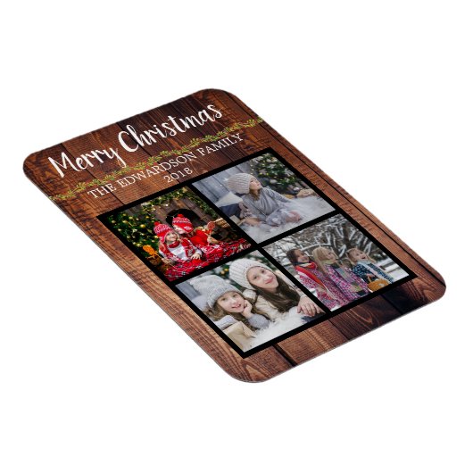 Creëer Uw eigen kerst familie foto collage Magneet (Rechterzijde)