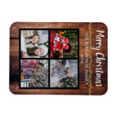 Creëer Uw eigen kerst familie foto collage Magneet (Horizontaal)