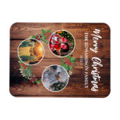 Creëer Uw eigen kerst familie foto collage Magneet (Horizontaal)