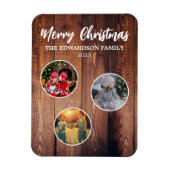 Creëer Uw eigen kerst familie foto collage Magneet (Verticaal)