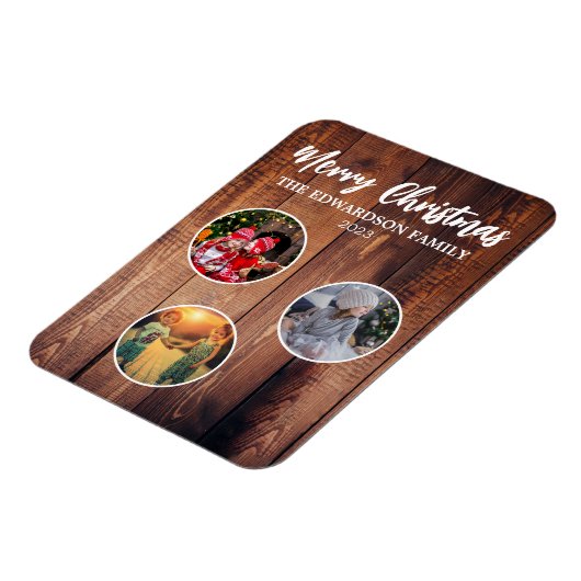 Creëer Uw eigen kerst familie foto collage Magneet (Linkerzijde)