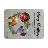 Creëer Uw eigen kerst familie foto collage Magneet (Horizontaal)