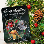 Creëer Uw eigen kerst familie foto collage Magneet<br><div class="desc">Fotomagneet met je eigen kerst Familie fotocollage en kerst krans. U kunt uw eigen persoonlijke foto's toevoegen,  uw eigen tekst,  naam en jaar toevoegen. Als je hulp nodig hebt,  neem dan contact met mij op.</div>