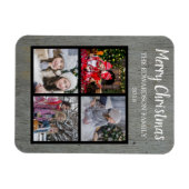 Creëer Uw eigen kerst familie foto collage Magneet (Horizontaal)