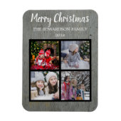 Creëer Uw eigen kerst familie foto collage Magneet (Verticaal)