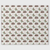 Creëer uw eigen kerst figgy pudding cadeaupapier (Vlak)