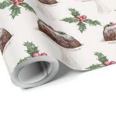 Creëer uw eigen kerst figgy pudding cadeaupapier (Rol Hoek)