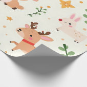 Creëer Uw eigen Kerst Kawaii Critters Cadeaupapier (Hoek)