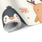 Creëer Uw eigen Kerst Kawaii Dieren Cadeaupapier (Rol Hoek)