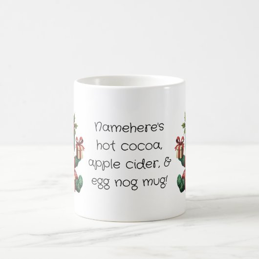 Creëer Uw eigen Kerst Plaid Gnome Pyjama's Magische Mok (Center)