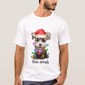 Creëer Uw eigen kerst Schnauzer Dog T-shirt (Voorkant)