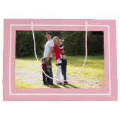 Creëer uw eigen kerstblesse roze cadeautas! groot cadeauzakje (Achterkant)