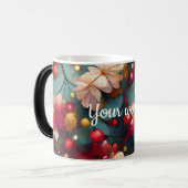 Creëer Uw eigen kerstbloemen & bessen Magische Mok (Voorkant links)