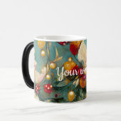 Creëer Uw eigen kerstbloemen & Ornamenten Magische Mok (Voorkant links)