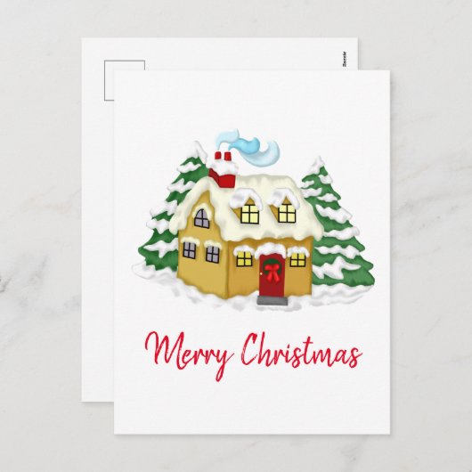 Creëer Uw eigen kerstboomstructuur Feestdagenkaart (Voorkant / Achterkant)