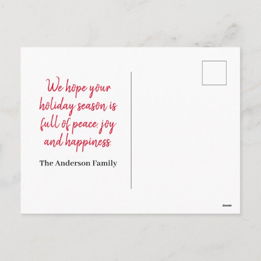 Creëer Uw eigen kerstboomstructuur Feestdagenkaart (Achterkant)