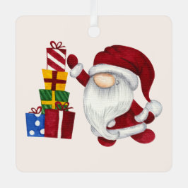 Creëer uw eigen kerstcadeaus Gnome Metalen Ornament