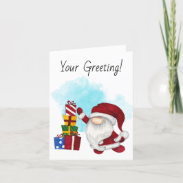 Creëer Uw eigen kerstcadeaus Gnomes Feestdagen Kaart