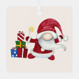 Creëer Uw eigen kerstcadeaus Sparkler Gnome Metalen Ornament