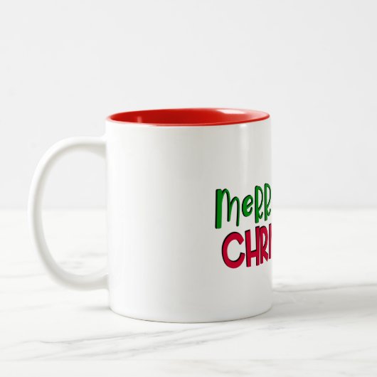 Creëer Uw eigen kerstcadeautje voor eigen gebruik Tweekleurige Koffiemok (Links)