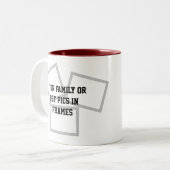 Creëer Uw eigen kerstcadeautjes | Foto van de fami Tweekleurige Koffiemok (Voorkant links)