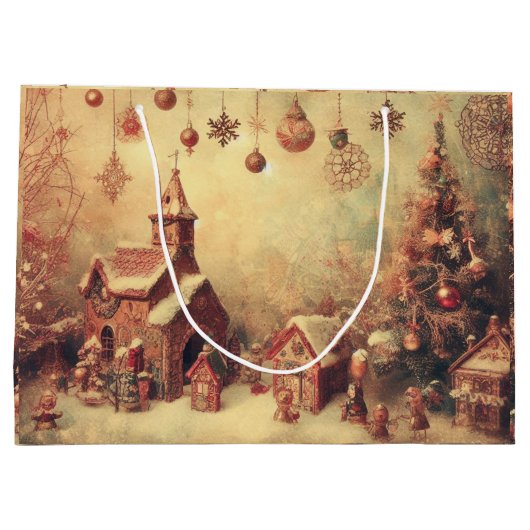 Creëer uw eigen kerstdorp cadeautas (Achterkant)