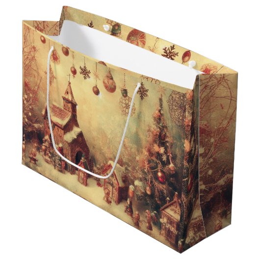 Creëer uw eigen kerstdorp cadeautas (Voorkant Gekanteld)