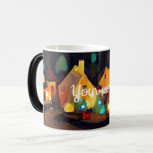 Creëer Uw eigen kerstdorp Magische Mok (Voorkant links)