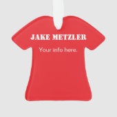 Creëer uw eigen kerstfeest- of feestdag-sieraad ornament (achterkant)